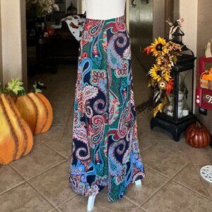 Paisley Print Palazzo Pants